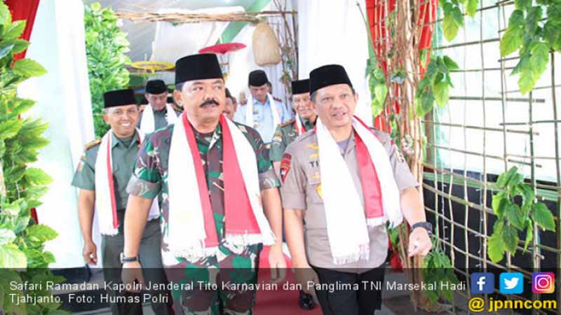Safari Ramadan Kapolri Jenderal Tito Karnavian dan Panglima TNI Marsekal Hadi Tjahjanto